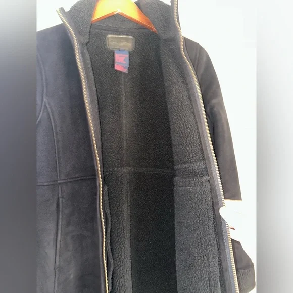 RALPH LAUREN Faux Suede sherpa lined winter coat - Picture 3 of 9